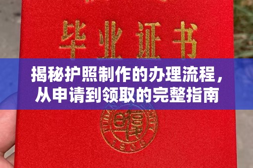 大涌揭秘护照制作的办理流程，从申请到领取的完整指南