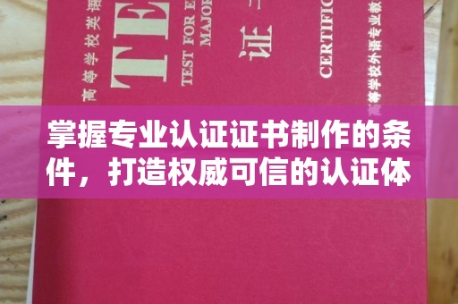 大涌掌握专业认证证书制作的条件，打造权威可信的认证体系